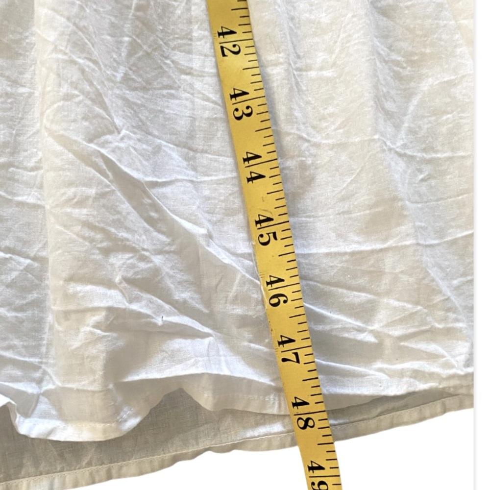 Nordstrom White Poplin Tiered Comfy Cotton Summer Dress with Adjustable Straps … - Picture 11 of 14